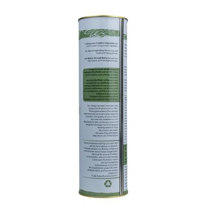 Bottle of extra virgin olive oil by Elaiouvios